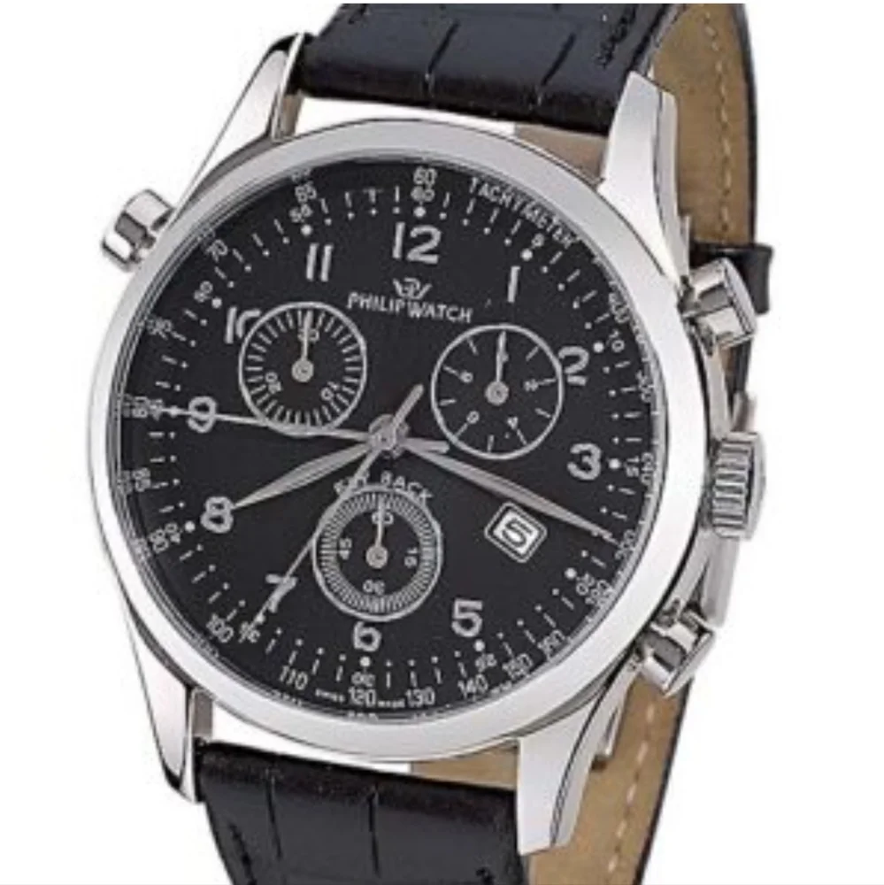Philip Men's Black Leather Watch 8271 941 225